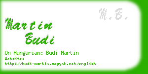martin budi business card